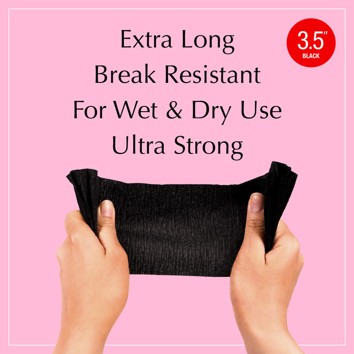 Red by Kiss Hair Wrapping Strip, Ultra Strong 2X Longer Stretch, 40 Strips, Suitable for Wet/Dry Hair, White, Styling Paper for Sleek Hairstyles (3.5