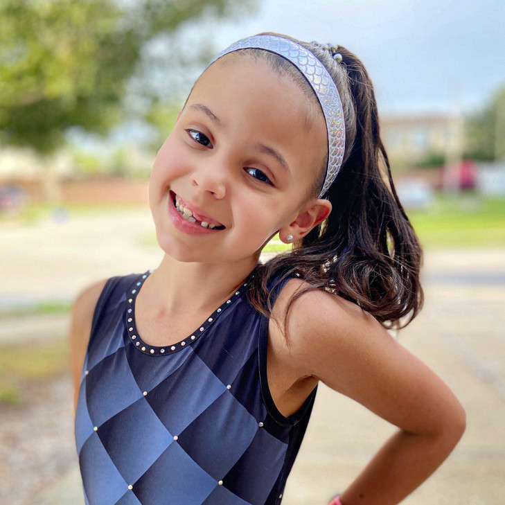 FROG SAC Headbands for Girls - 6 Adjustable No Slip Head Bands for Kids, Athletic Sport Hair Bands for Women, Stretch Elastic Headband, Fabric Hair A