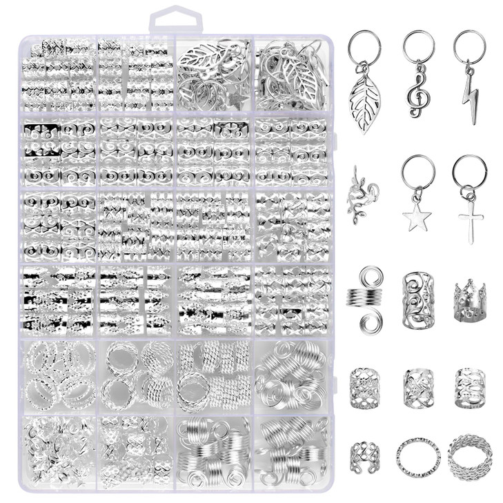 Hair Jewelry for Women Braids, 275 Pcs Braid Jewelry Accessories Metal Gold Loc Clips for Hair Dreadlocks Hairs Rings for Braids Cuffs Clips Hairs Dr