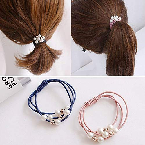 Ruihfas 10Pcs/Lot Korean Hair Tie Bracelets for Women No Damage Scrunchies Elastic Hair Bands Ropes Elastics Boho Hairband for Ponytail Holders