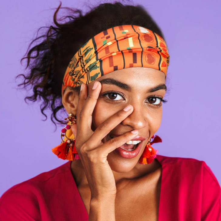 Syhood 6 Piece African Headbands Hair Accessories for Women Wide Stretchy African Print Elastic Hair Bands Vintage Yoga Headpiece Boho Sports Wrap(No