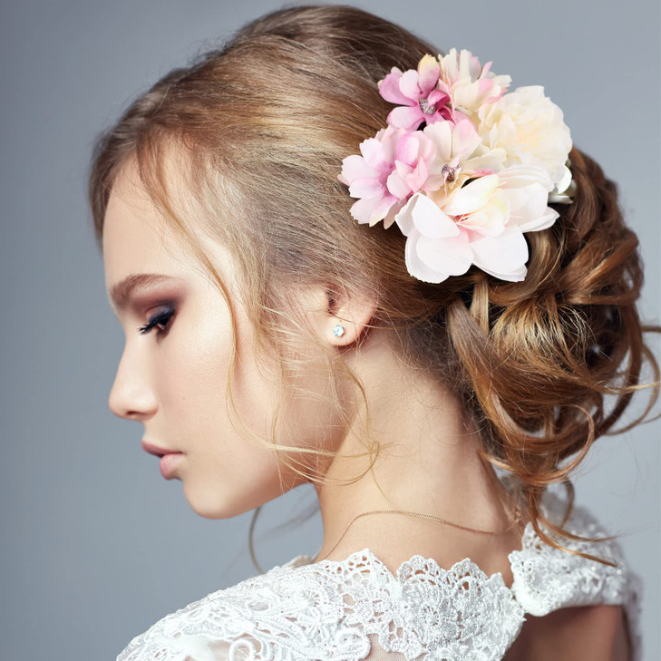 BBTO 21 Pcs Flower Hair Clip Rose Hair Clips Barrettes for Women Flower Accessories Boho Bride Claw Clip Hairpin Brooch Pin Headpiece for Wedding(Pin