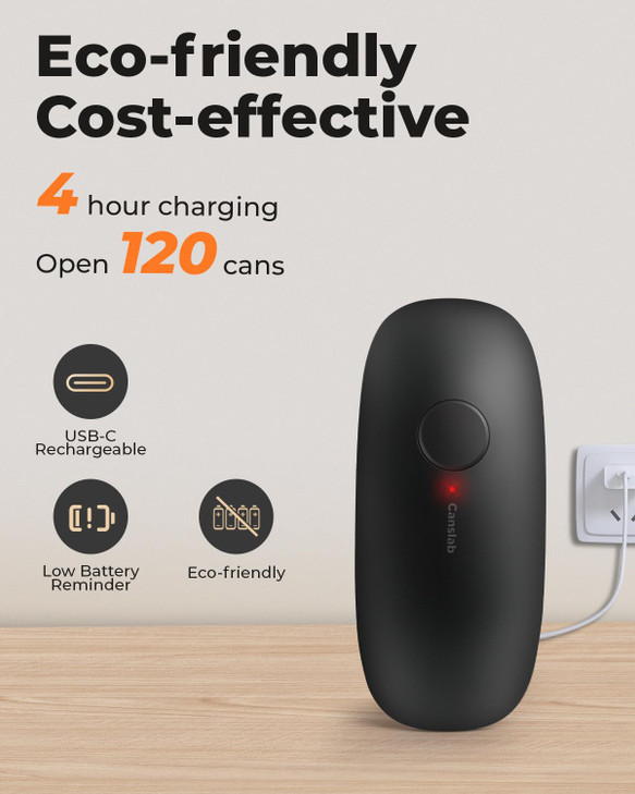 Canslab Ultrablde (Basic Version?_Rechargeable Electric Can Openers for Kitchen for Seniors with Arthritis- USB Battery Can Opener for Any Size Can -
