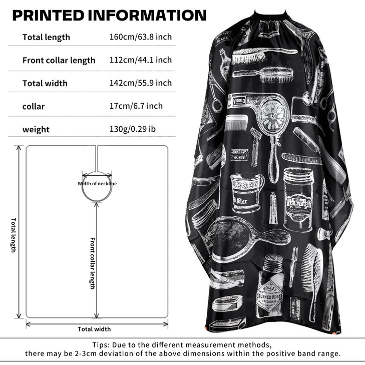 Barber Cape for Men - Waterproof Hair Cutting Capes for Adults and Stylists