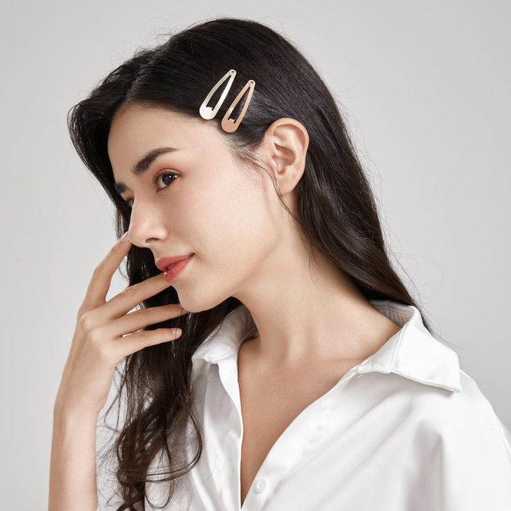 Dofash 5Cm/2In Snap Hair Clips Metal Hair Accessories Hair Barrettes For Women 20Pcs (Brown)