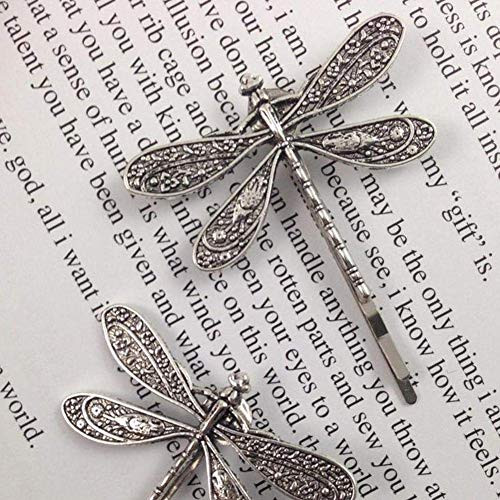 Dragonfly Hair Clip,Antique Headwear Wedding Retro Styling Hair Clip,Bridal Headdress, Color Head Wear Styling Hair Accessories for Girls Women Bobby
