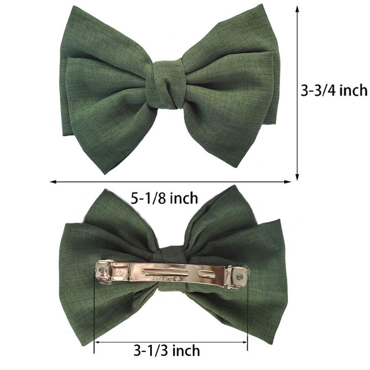 10 Pcs Hair Bow Clips, 5" French Hair Bows Hair Barrettes Hair Accessories for Women Girls and Ladies