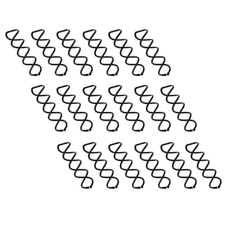 30pcs Spiral Bobby Hair Pins, Non-Scratch Round Tips Twist Screw Hair Pins Middle (Black)