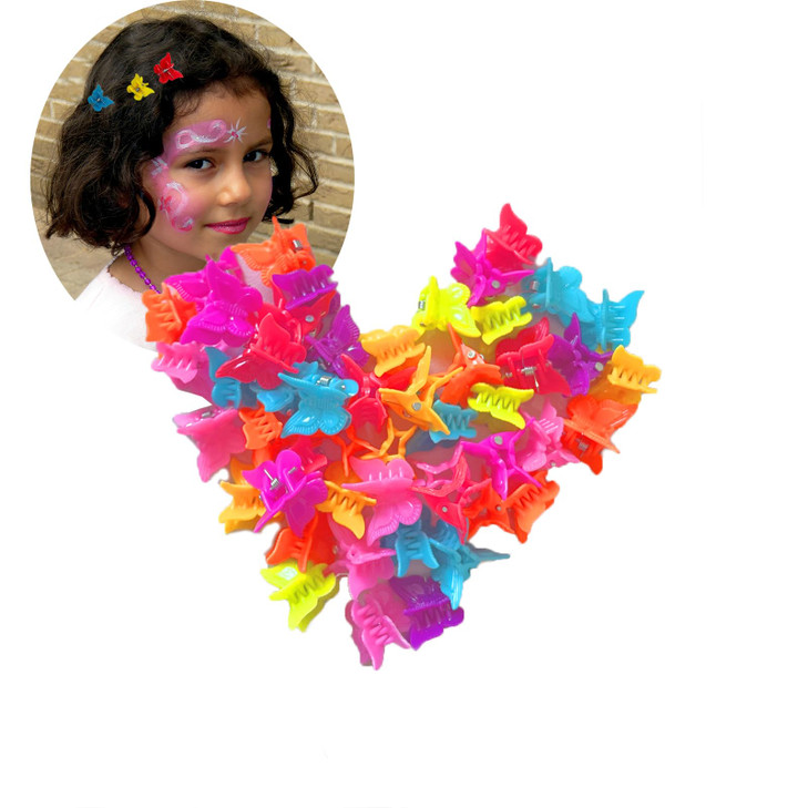 JLTPH 50 Pcs Butterfly Hair Clips, Beautiful Hair Clips Matte Colors Hair Mini Cute Accessories for Hair 92s Toddler Girls and Women Assorted Color