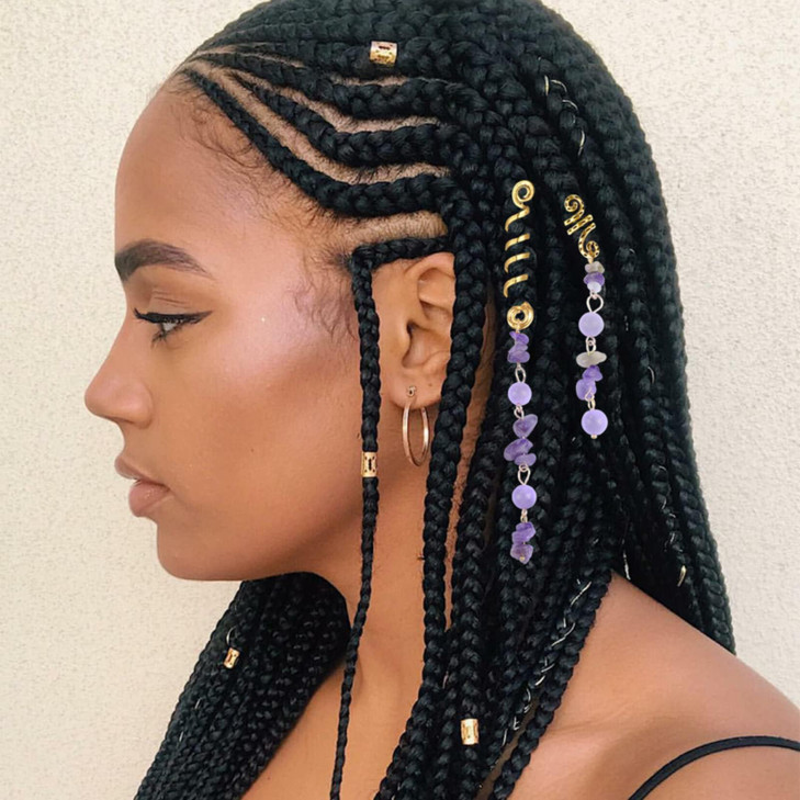 28 Pieces Dreadlock Hair Accessories Celtic Loc Jewelry Hair Cuffs for Braids, 8 Alloy Spiral Coil Hair Clips 20 Rings Cuffs Jewel Decorations