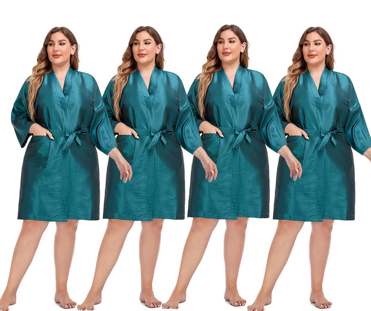 PERFEHAIR Salon Client Gown Cape, Pack of 4, Hairdressing Robes Smock for Hair Stylist to Hair Cutting, Hair Coloring, Makeup-Blue