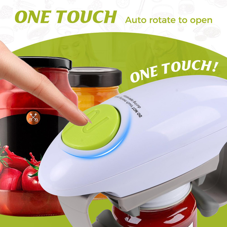 Higher Torque and Automatic Electric Jar Opener,One Touch Jar Opener for Arthritis,Weak Hands and Seniors,Convenient and Useful Kitchen Gadgets,Gifts