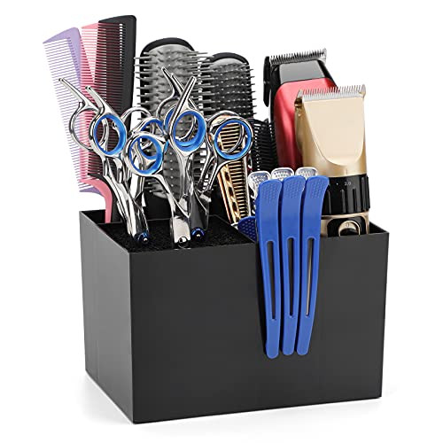 Segbeauty Barber Tools Holder, Professional Salon Hair Cutting Scissors Hair Brush Holder, Barber Supplies Hairdressing Tool Organizer Storage Rack f