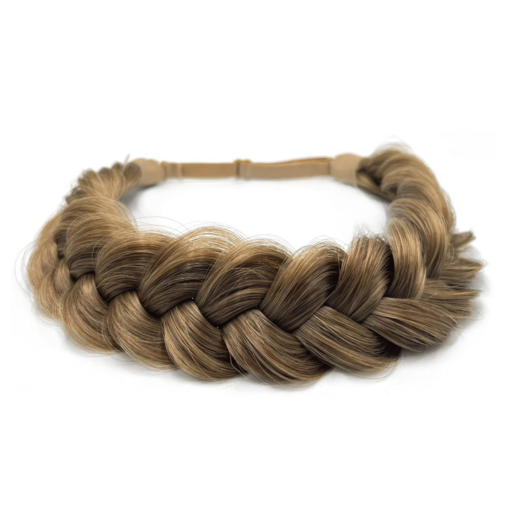 STHEJFB Braid Headband 2 Strands Messy Classic Chunky Plaited Wide Braids Elastic Stretch Quality Synthetic Braided Headband Women Girl Bohemian Hair