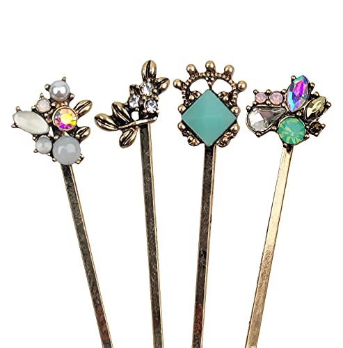 10Pcs Hair Clips Retro Hair Pins for Women Hairpins for Women Ladies and Girls Headwear Styling Tools Hair Accessories (10 Count (Pack of 1))