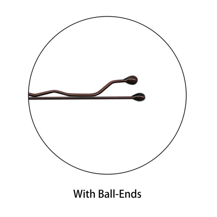ScivoKaval Bobby Pins Bulk Brown Bronze 100 Count Hair Bob Pins Bulk in a Case Box Tub