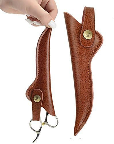 PERFEHAIR Stylist Scissors Pouch Holder Holster, Leather Barber Hair Shears Bag (Pack of 2)
