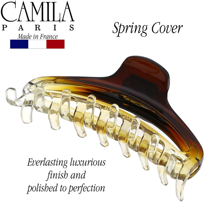 Camila Paris CP2381 French Hair Clip for Women, Small Narrow, Cristal, Girls Hair Claw Clips Jaw Fashion Durable and Styling Hair Accessories for Wom