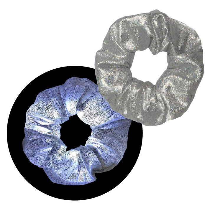 Light Up LED Scrunchie Silver (1pc)