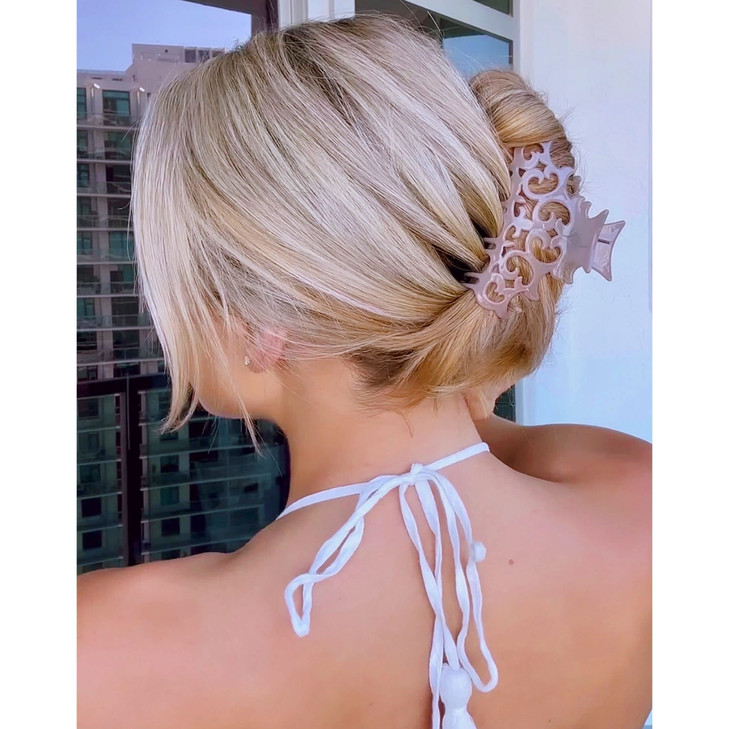 Camila Paris CP2904 French Hair Clip for Women, Girls Beige Hair Claw Clips Jaw Fashion Durable and Styling Hair Accessories for Women, Strong Hold N