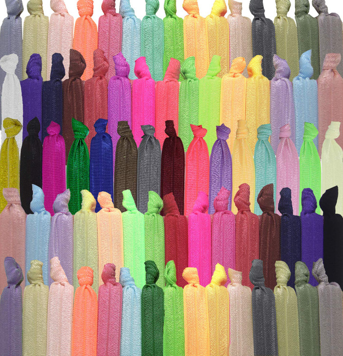 79STYLE 300pcs Elastic Hair Ties Ouchless No Crease Ouchless Ribbon Ponytail Holders Bulk Colorful Yoga Twist Hair Bands Hair Accessories Hand Knotte