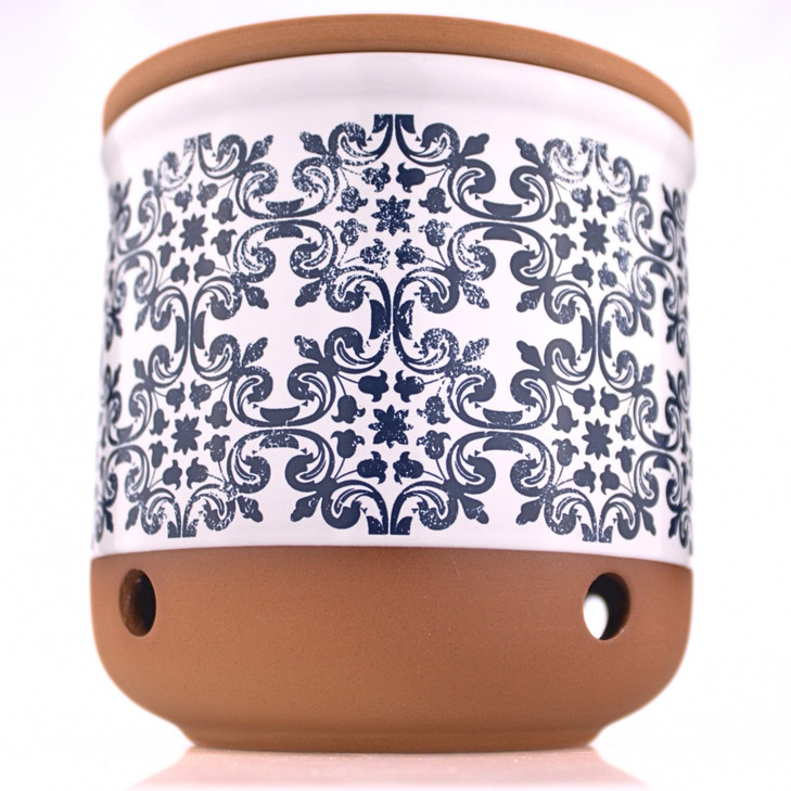 Okavango Ceramic Garlic Keeper - garlic keepers - garlic storage container- Garlic Holder Countertop -Garlic Jar - garlic keeper for counter - garlic