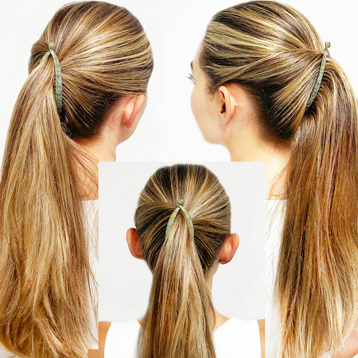 Camila Paris CP3106 4.5 inch French Banana Clip Hair Comb Classic Girls Updo Flexible Ponytail Holder Interlocking Banana Combs, Fashion Durable Styl