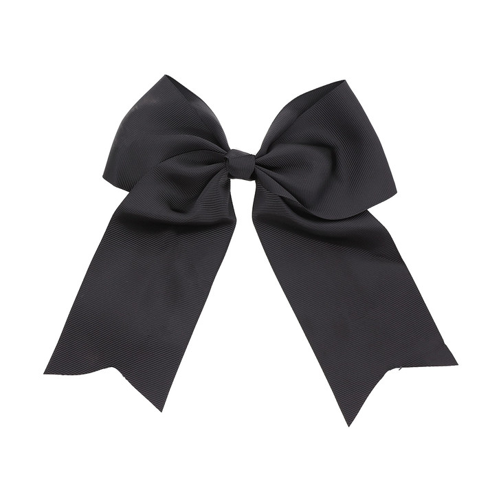 Jumbo Bow Clip with Tails (Black)