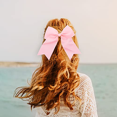 Light Pink Jumbo Bow Clip with Tails