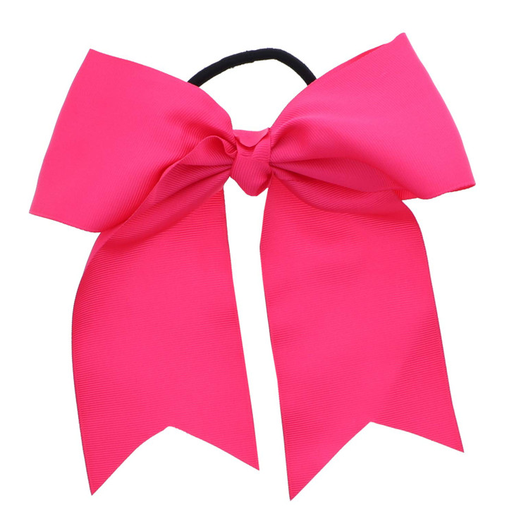 Hot Pink Jumbo Bow Pony with Tails