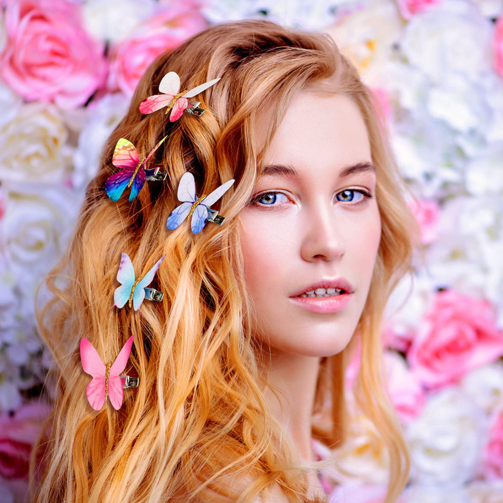 Boao 18 Pieces Glitter Butterfly Hair Clips for Girls Teens Women Hair Accessories (Dreamy Style)