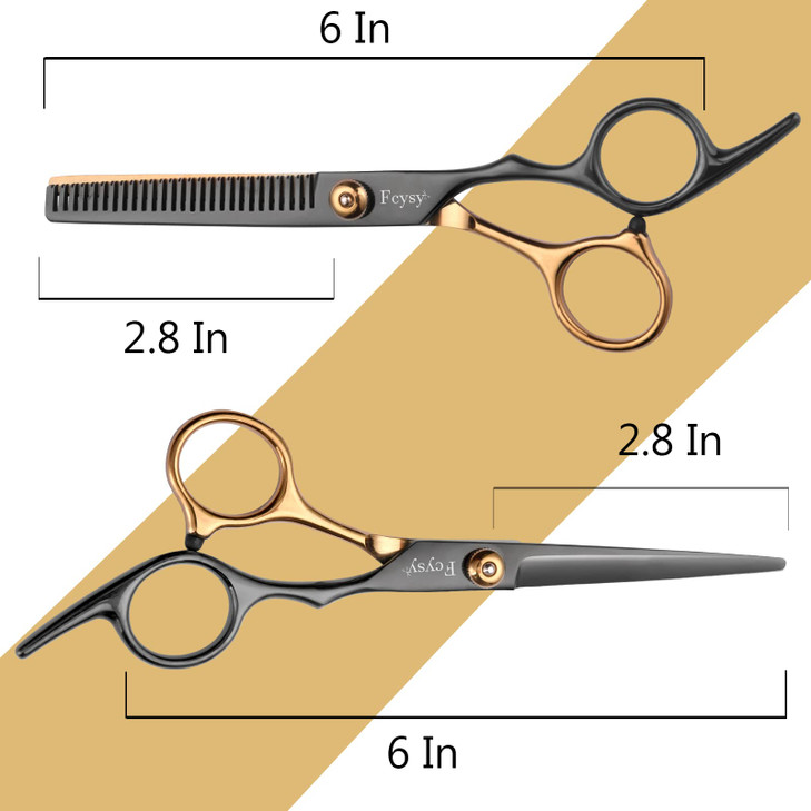 Hair Cutting Scissors Kit, Fcysy Professional Barber Shears Set with Hair Scissors Thinning Shears, Tijeras para Cortar Cabello Haircutting Sheers Ha