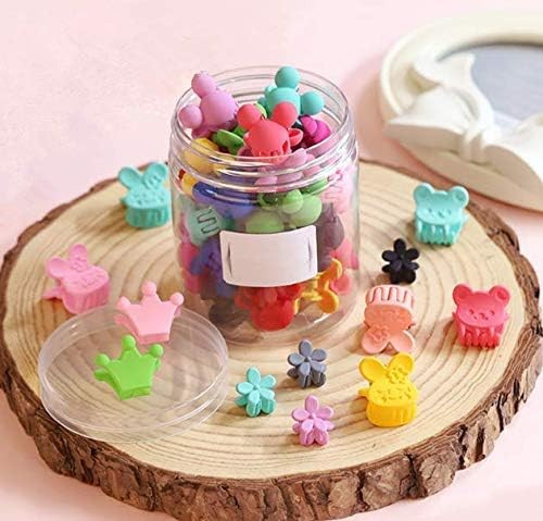 50 Piece Mini Hair Pins, Magnoloran Hair Claw Clip Snap Hair Bows Clips Hairpin Barrettes for Toddlers Baby Girls Kids Children Women Hair Accessorie