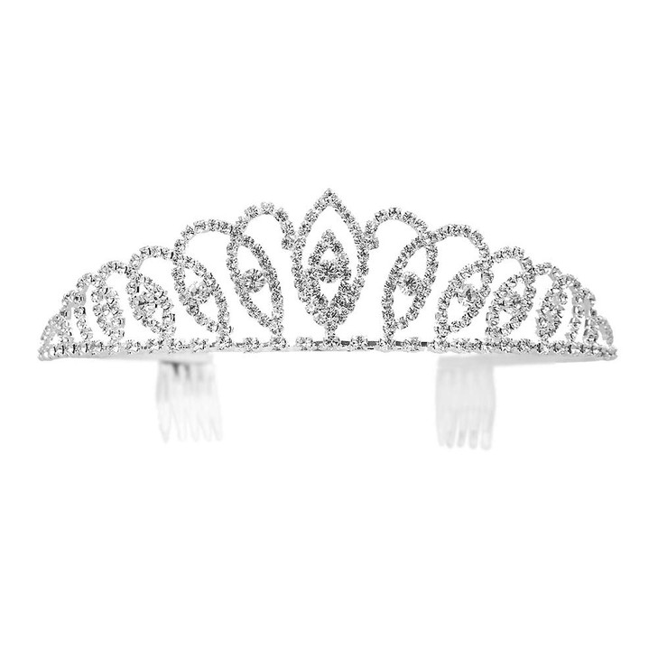 Bseash Silver Crystal Tiara Crown Headband Princess Elegant Crown with combs for Women Girls Bridal Wedding Prom Birthday Party