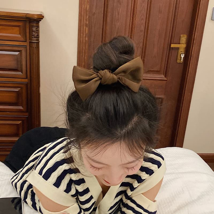 Bowknot Hair Scrunchies Silk Hair Bows for Women Girls Bows Hair Elastics for Teen Girls Elegant Ponytail Holders for Thick Thin Hair Accessories 3 P