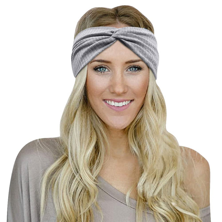 Tobeffect Headbands for Women Non Slip for Short Hair. Yoga Workout Running Sport Elastic Hair Bands for Women's Hair Twist Turban Hair Wrap for Girl