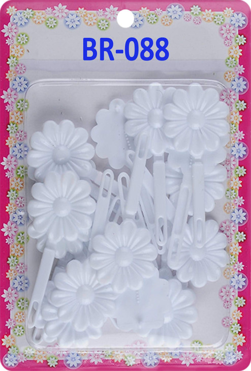 Tara Girls Self Hinge Plastic Bow Hair Barrettes Selection (BR88)