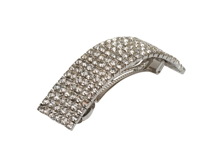 Allure Women's Glass Rhinestone Hair Barrette, 6 Row