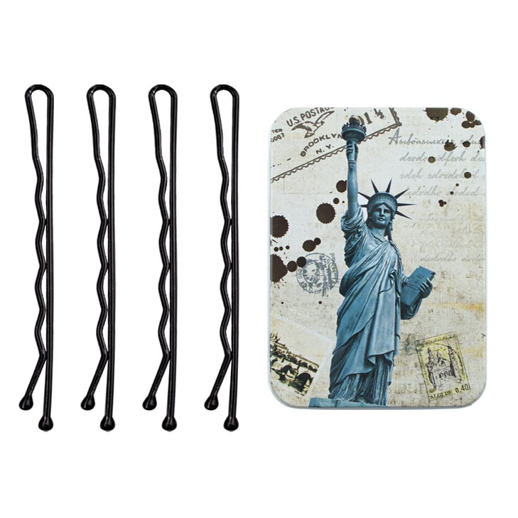 Black Long Bobby Pins for Thick Hair, 2.75 '' Jumbo Bobby Hair Pins with Case, Extra Large Bobby Pins for Buns, Premium Tipped Hair Style Pins for Wo