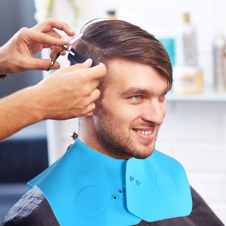 Joyzan Waterproof Hair Cutting Collar, Silicone Haircut Cutting Weighted Cape Dye Guard Shield Barber Shop Cutting Neck Wrap Mat Salon Non Slip Haird