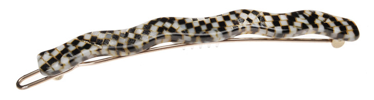 France Luxe Wavy Tige Boule Barrette - Opera Silver