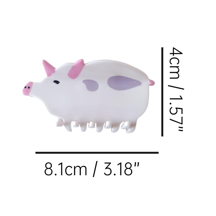 Pig Hair Clips,Cellulose Acetate Hair Clips,Small Claw Clips for Girl,Hair Accessories