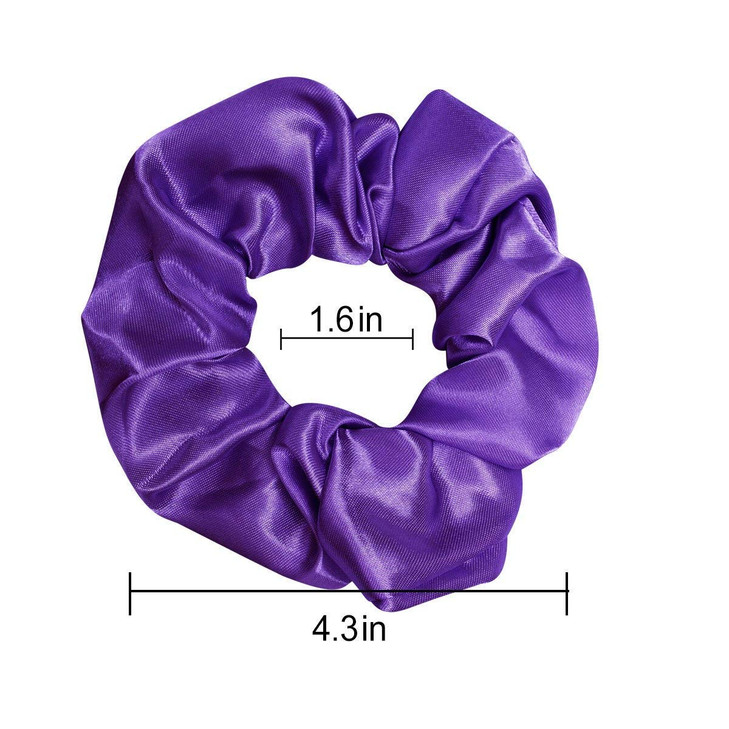 Cubaco 12 Pieces Satin Hair Scrunchies Elastic Hair Bobbles Scrunchy Hair Ties Ponytail Holder Hair Ties, Purple Lovers