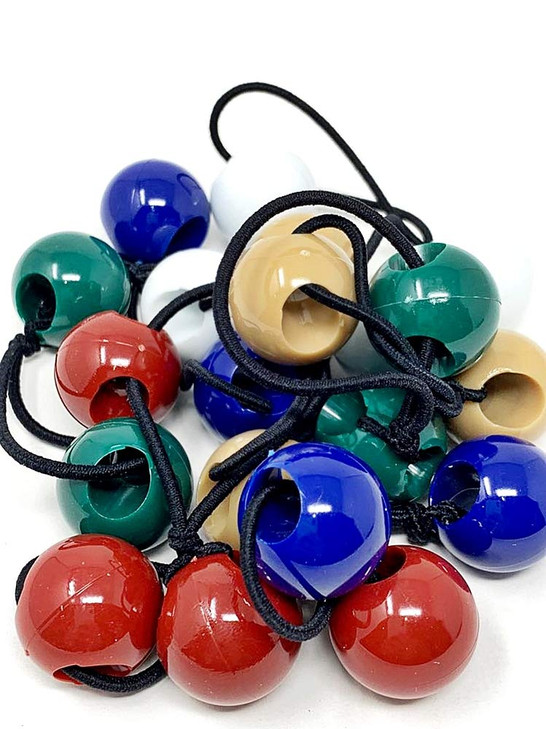 Tara Girls Twinbead Bubble Ball Ponytail Elastics 10 Pieces Selection (BT95)