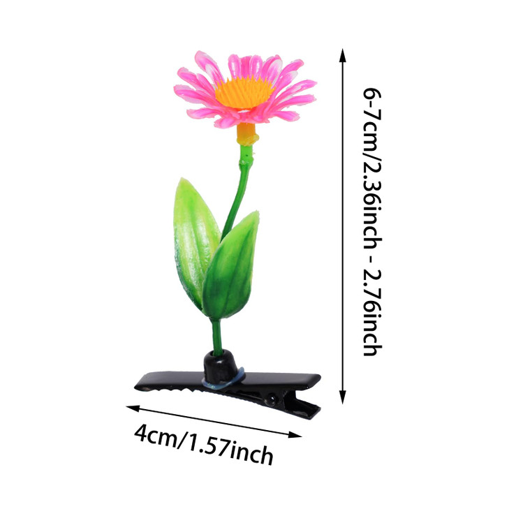 32Pcs Bean Sprout Hair Clips Funny Sprout Clips Random Mixed Styles Plant Grass Flower Butterfly Hairpins Cute Pea Little Grass Barrettes for Women G