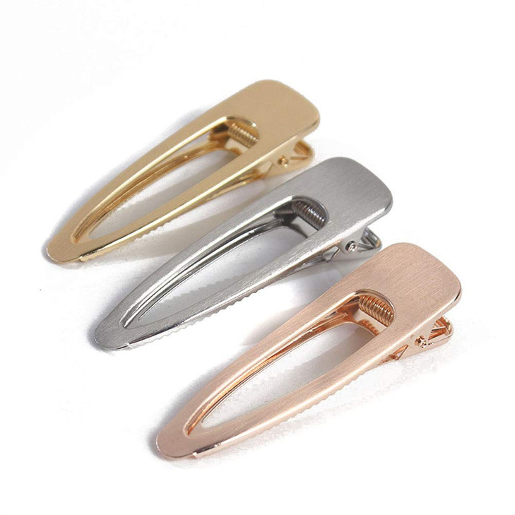 3PCS Lady Metal Duck Bill Sectioning Clips Alligator Hair Clips Ornament Women's Headwear Styling (Style A#)