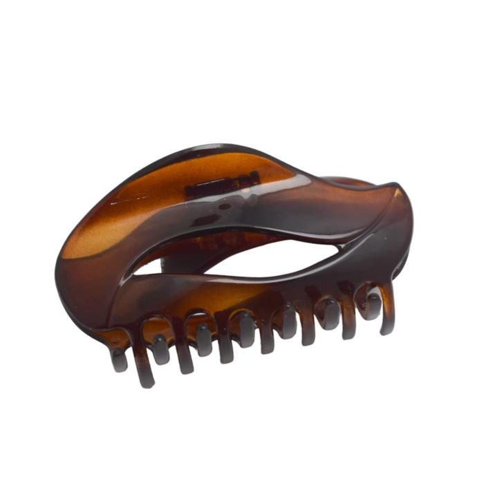 Parcelona French Swift Tortoise Shell Celluloid Covered Spring Medium Jaw Hair Claw Clip Clamp