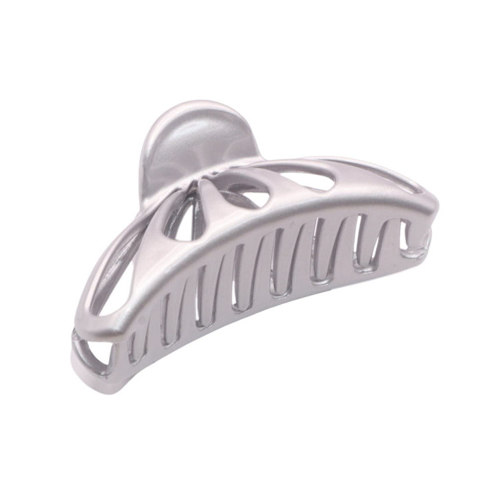 Parcelona French Small Rain Drop 2 3/4 Inches Celluloid Claw Jaw Hair Clip (Silver)