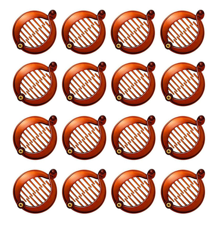 16pcs 2.5" Hair Clips Hair Combs Round Pins Banana Clip Ponytail Holder Hair Accessories for Women Girls, Coffee