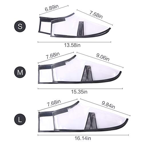 Kelendle 1 Pair Adjustable Waterproof PVC Barber Shoe Cover Folding Hair Stylist Shoes Protector Cover Hairdressing Foot Cover Dustproof for Hair Sal